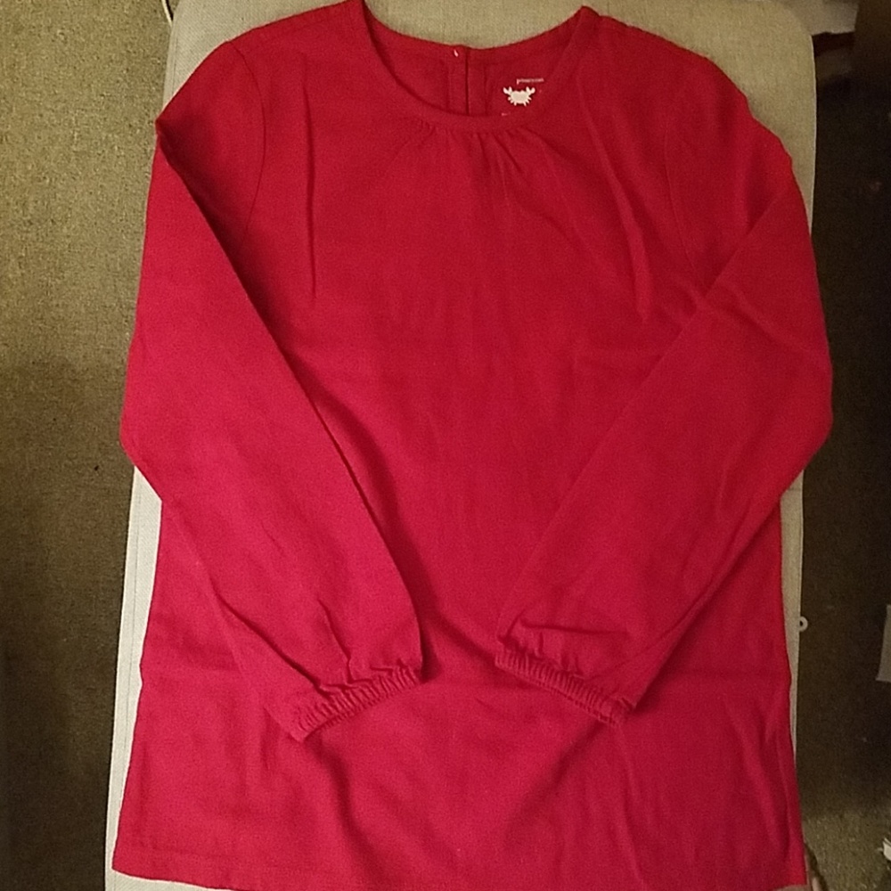 Primary Cherry Peasant Top NWOT